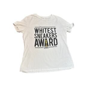 Bella + Canvas “Whitest Sneakers Award 2005” Tee Women’s M White 100% Cotton